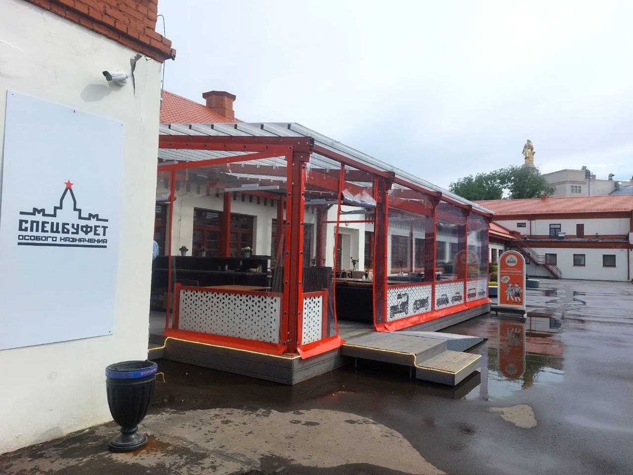 ПВХ шторы для летней террасы кафе в Балашихе